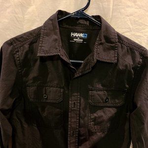 TONY HAWK LONG SLEEVE PLAID BUTTON DOWN BOYS XL